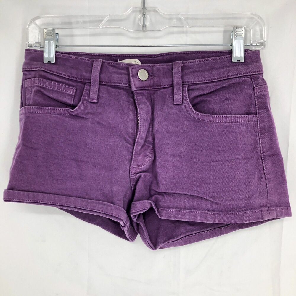 Joe's Jeans Purple Denim Shorts Mid Rise IWDY4890 26 (28x2) USA